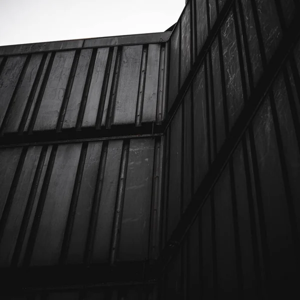Foto Bianco Nero Edificio Moderno — Foto Stock