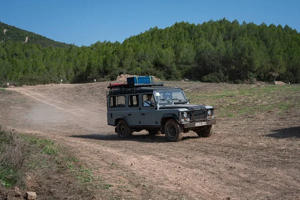 Course Jeep Sur Une Route Rurale — Photo