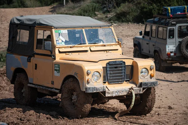 Course Jeep Sur Une Route Rurale — Photo