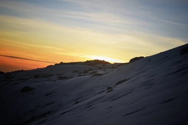 Sonnenuntergang Über Den Bergen — Stockfoto