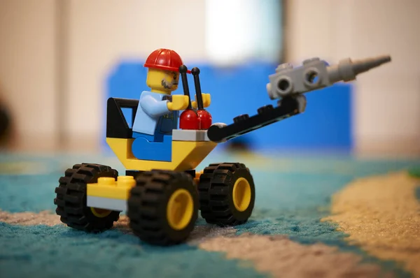 Lego Brinquedo Vista Conceito Infância — Fotografia de Stock