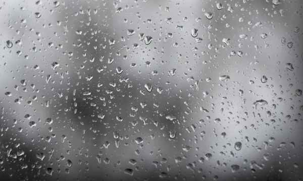 Krople Deszczu Szkło Zbliżenie — Zdjęcie stockowe