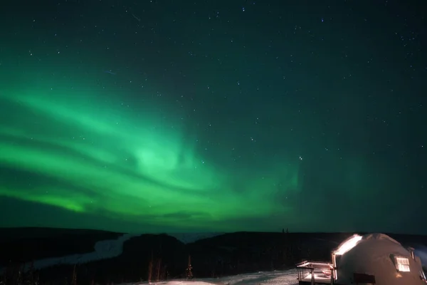 Aurora Boreal Noite Norway — Fotografia de Stock