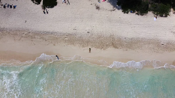 Vanuit Lucht Uitzicht Het Strand Caribische Zee — Stockfoto