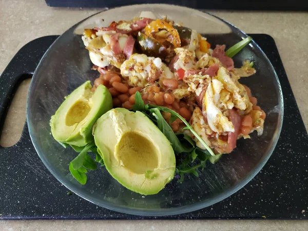 Salad Chicken Bacon Cheese — Stock Photo, Image