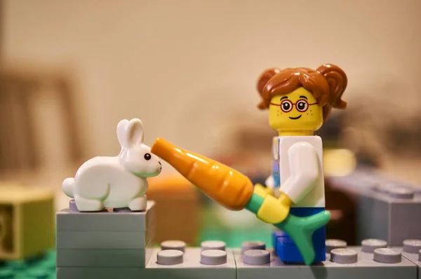Pohled Hračky Lego Koncept Dětství — Stock fotografie