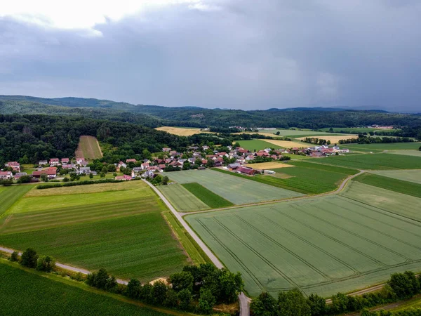 Vista Aerea Della Campagna Estate — Foto Stock