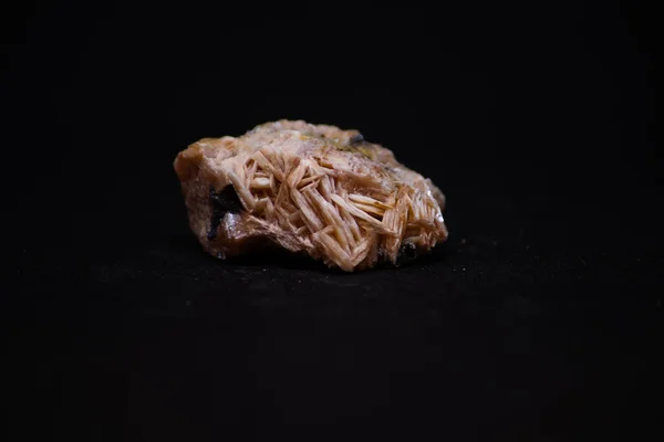 Макроминеральный Камень Черном Фоне — стоковое фото