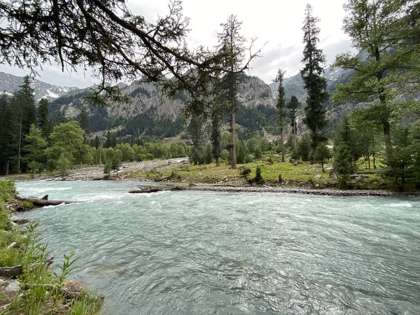 Bella Vista Sul Fiume Montagna — Foto Stock