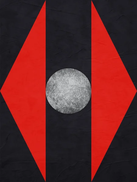 Прапор Джапану Чорному Тлі — стокове фото