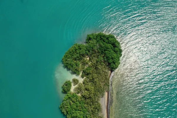 Вид Воздуха Красивый Тропический Остров Карибском Море — стоковое фото