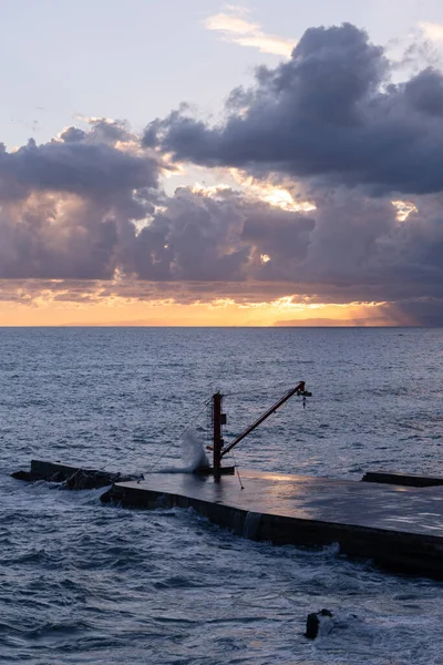 Por Sol Sobre Mar Natureza — Fotografia de Stock