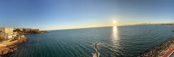 Utsikt Över Havet Och Kusten Medelhavet Kvällen — Stockfoto