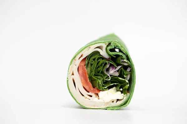 Beyaz Arka Planda Taze Sebze Salatası — Stok fotoğraf