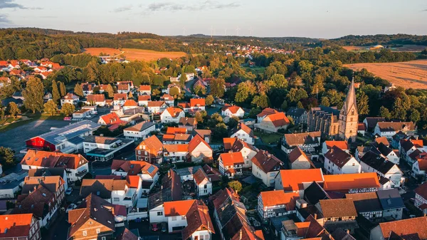 Aerial View Village Old Town — Stock Photo, Image