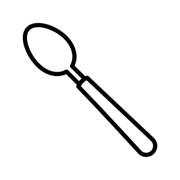 勺子图标矢量插图 — 图库照片