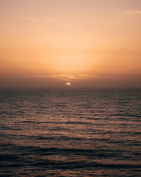 Belo Pôr Sol Sobre Mar — Fotografia de Stock