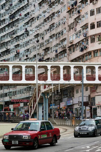 Hong Kong China Juli 2018 Uitzicht Straten Van Stad New — Stockfoto