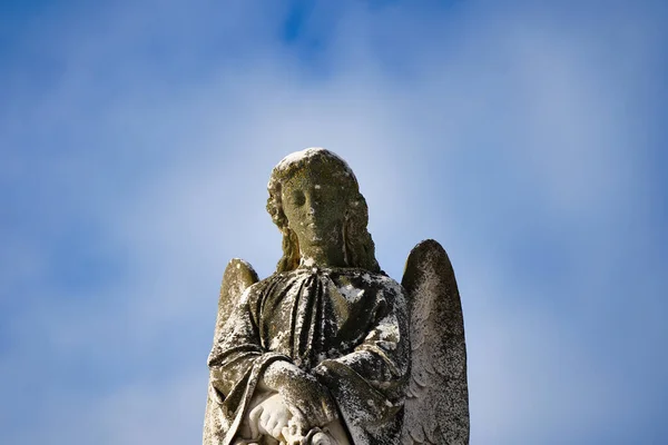 Statue Homme Dans Ville Barcelone — Photo