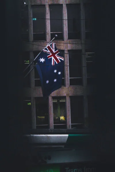 Het Oude Huis Stad Vlag — Stockfoto