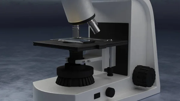 Mikroskop Auf Weißem Hintergrund — Stockfoto