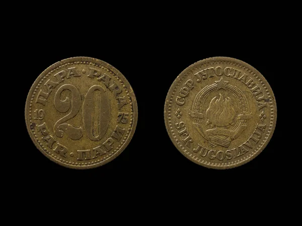 1美分硬币 背景为黑色 — 图库照片