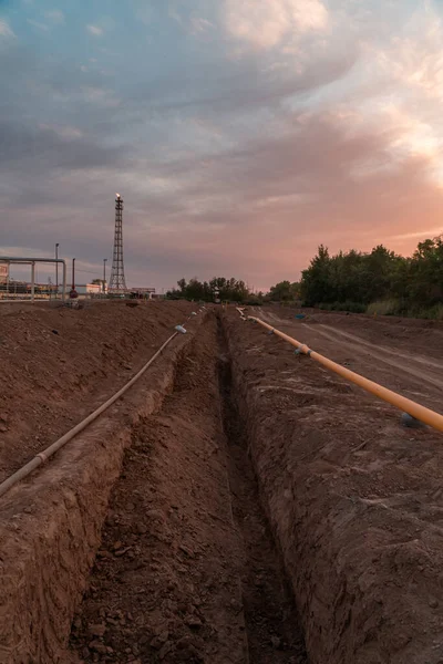 Una Grande Strada Nel Deserto — Foto Stock