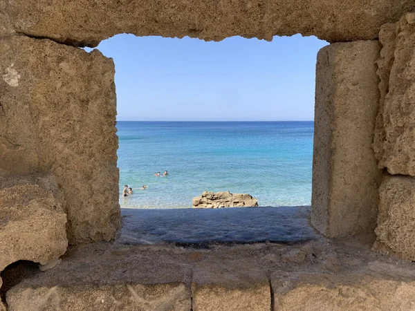 Praia Mar Mediterrâneo Norte Israel — Fotografia de Stock
