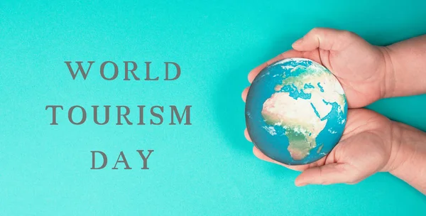 World Tourism Day Time Concept Earth Globe — Stock Photo, Image