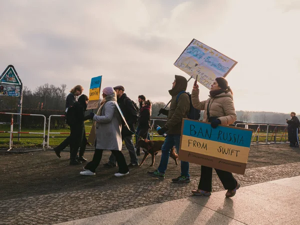 Februar 2022 Standpunkt Der Ukraine Protest Gegen Den Krieg Der — Stockfoto