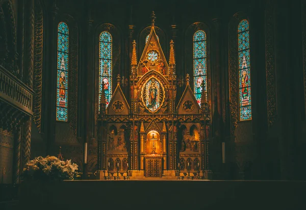 Interieur Van Kathedraal Van Notre Dame Paris — Stockfoto