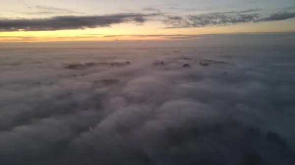 Vista Aerea Del Cielo Delle Nuvole Mattino — Foto Stock