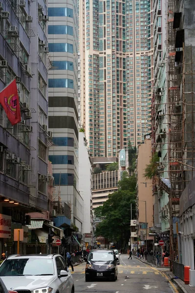 Hong Kong Kina Mars 2019 Moderna Byggnader Stadens Centrum — Stockfoto
