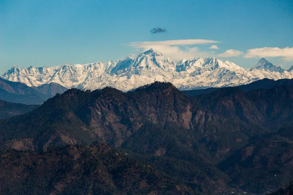 Beau Paysage Montagne Avec Neige — Photo