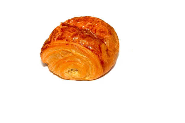 Croissant Fresco Isolado Fundo Branco — Fotografia de Stock