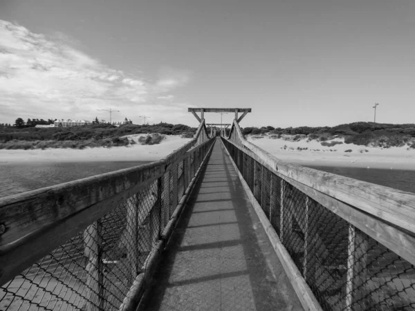 Foto Bianco Nero Ponte — Foto Stock