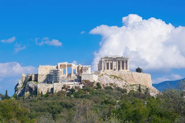 Ruiny Akropolu Atenach Grecja — Zdjęcie stockowe