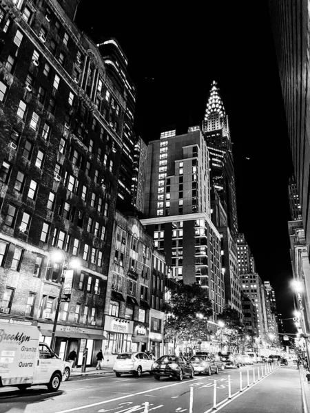 New York Skyline Ville Nuit — Photo