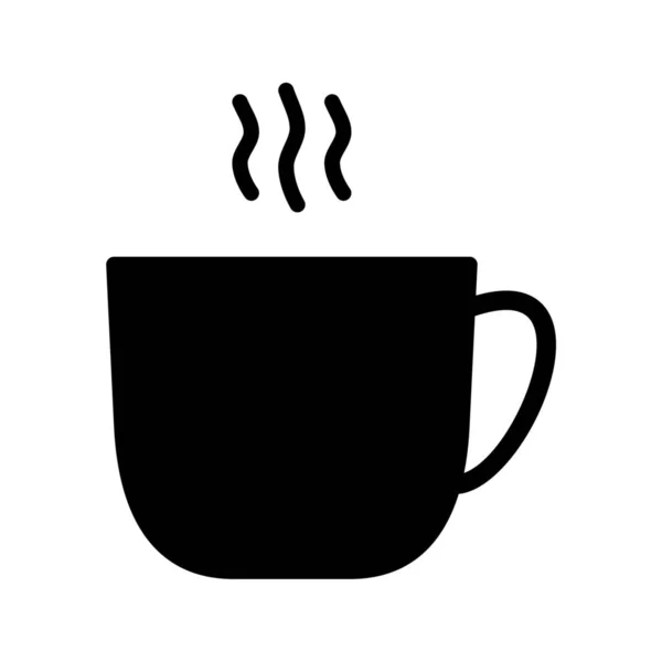 Икона Чашки Кофе Рисунок Горячих Напитков Изолированный Контур Белом Фоне — стоковое фото