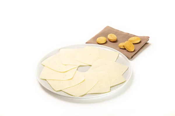 Сыр Масло Изолированы Белом Фоне — стоковое фото