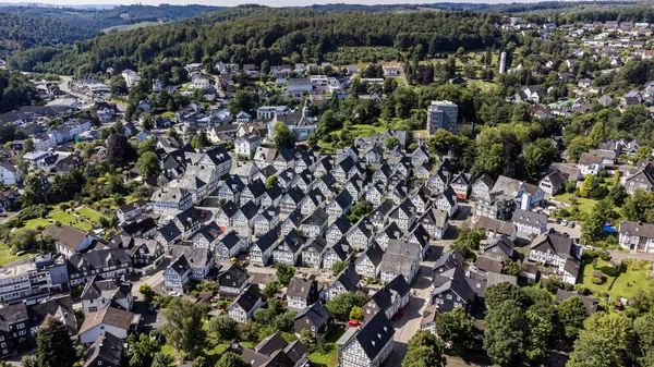 Vanuit Lucht Uitzicht Stad Van Oude Stad — Stockfoto