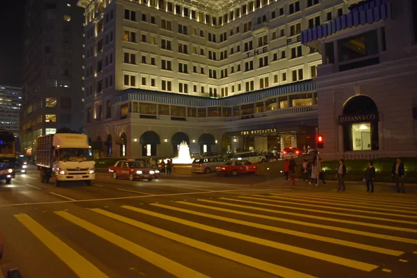 巴塞洛纳市的夜景 — 图库照片