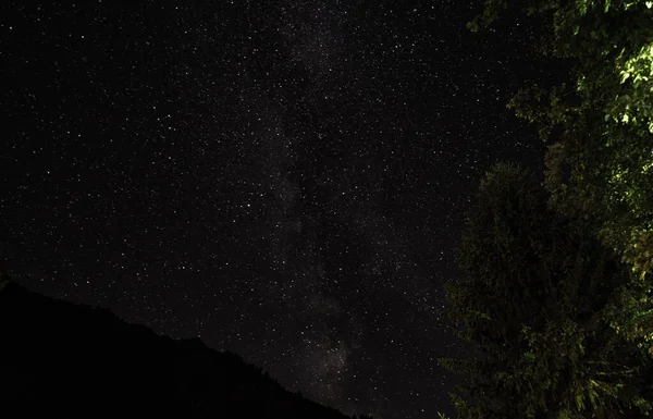 Όμορφος Νυχτερινός Ουρανός Αστέρια Και Γαλακτώδη Τρόπο — Φωτογραφία Αρχείου