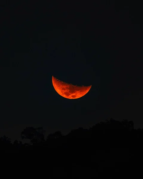 Księżyc Nocnym Niebie — Zdjęcie stockowe