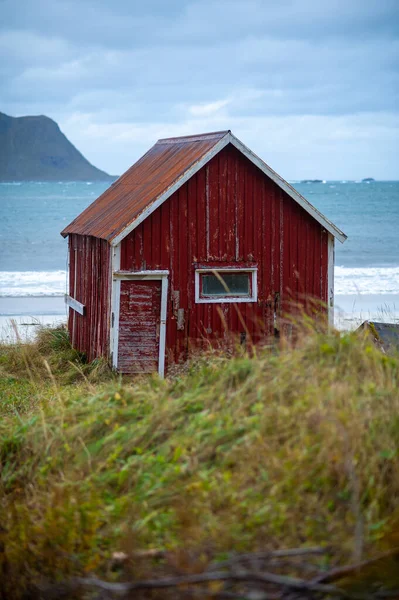 Vackert Rött Hus Byn — Stockfoto