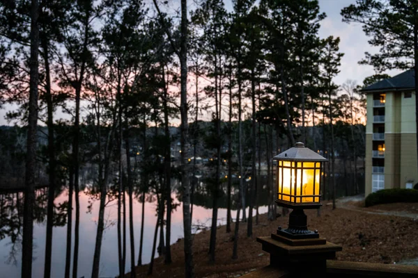 湖上美丽的夜景 — 图库照片
