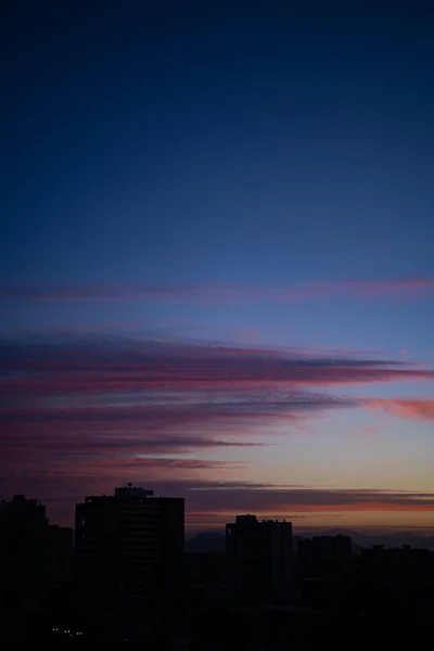 Por Sol Sobre Cidade — Fotografia de Stock