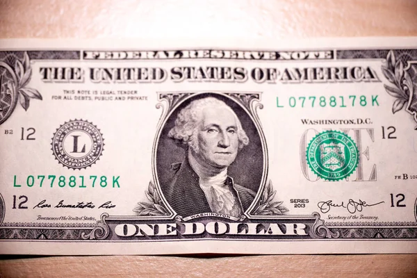 Närbild Hög Med Amerikanska Dollarsedlar — Stockfoto