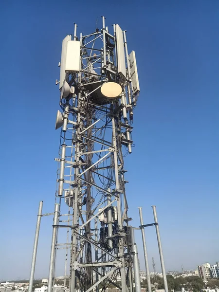 Torre Telecomunicações Tecnologia Comunicação — Fotografia de Stock