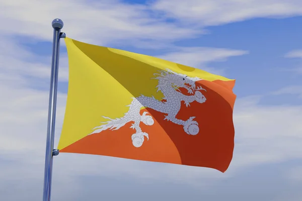Национальный Флаг Природном Фоне — стоковое фото